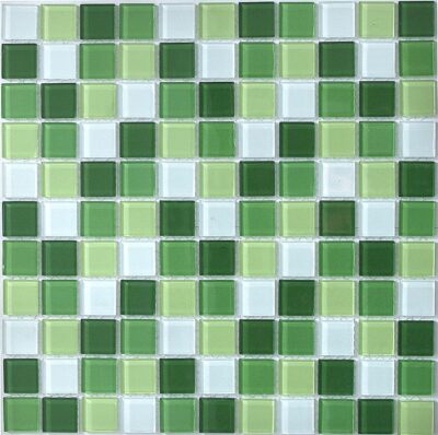 Мозаика из стекла в зеленых тонах CH4004