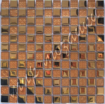Бронзовая мозаика из стекла и метала DQ005