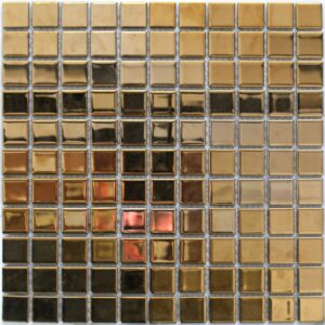 Мозаика из стекла с зеркальным эффектом Стеклянная мозаика цвет золото Y002