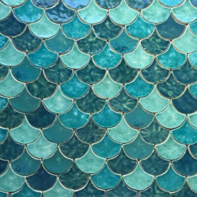 Керамическая мозаика рыбья чешуя А32