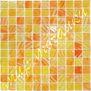 Желто-оранжевая мозаика из стекла D2