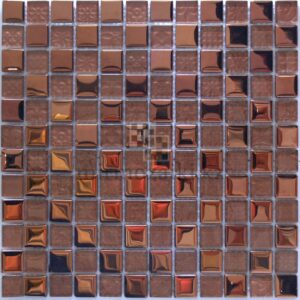 Бронзовая металическая мозаика со стеклом DQ 013