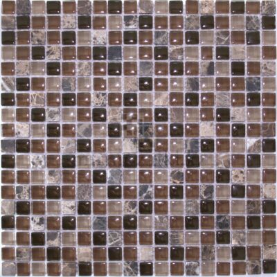 Мозаика имперадор с коричневым стеклом 50-15