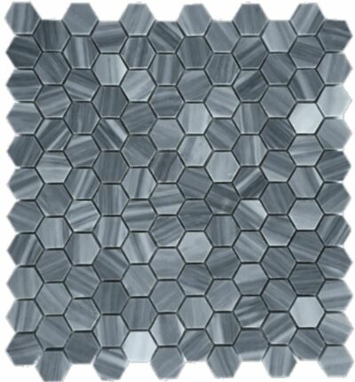 Темно-серая шестиугольная мозаика из камня TL304