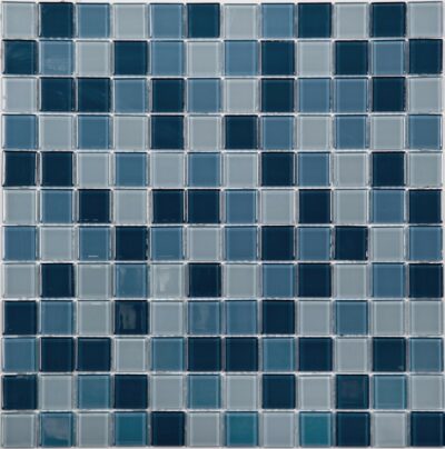 Сине голубая мозаика из стекла A11
