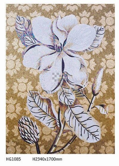 Художественное панно из мозаики Sicis gold flower