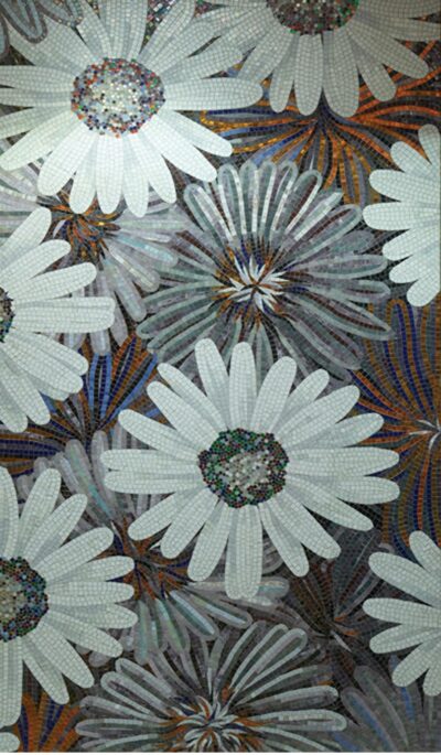 Художественное панно из мозаики Sicis b/w flowers