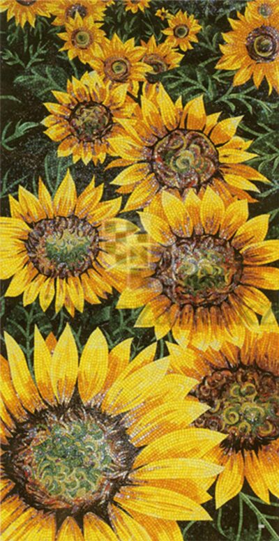 Художественное панно из мозаики Sicis sunflower