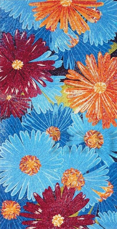 Художественное панно из мозаики Sicis colorful flowers