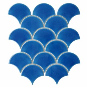 Синяя керамическая мозаика чешуя ХL8511 Mirmozaiki.Kz