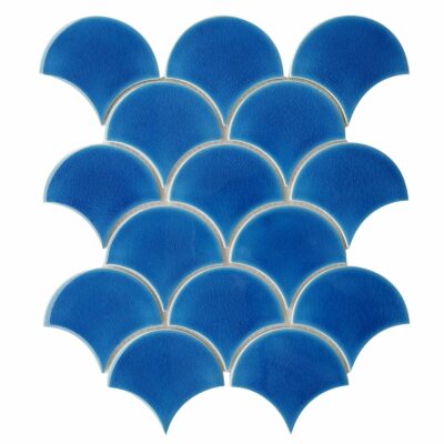Синяя керамическая мозаика чешуя ХL8511 Mirmozaiki.Kz