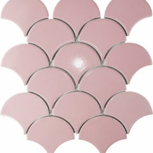 Розовая керамическая мозаика чешуя Х8518 Mirmozaiki.Kz