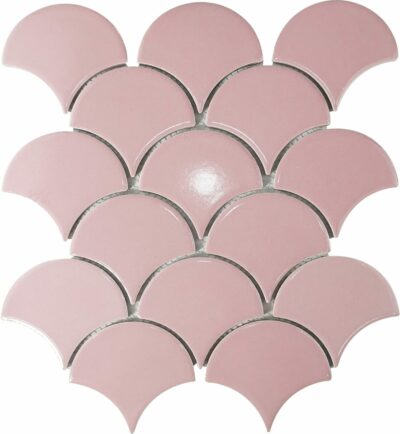 Розовая керамическая мозаика чешуя Х8518 Mirmozaiki.Kz