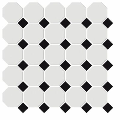Черно белая плитка мозаика маленькая Медисон Mirmozaiki.Kz