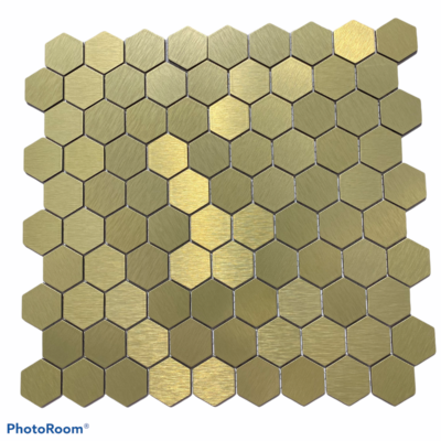 Мозаика шестигранная из металла RMF601  матовая 5соты шестигранник mirmozaiki.kz Мир Мозаики