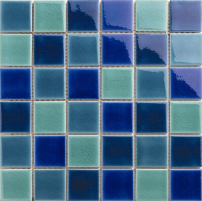 Синяя трехцветная мозаика DAO 300x300