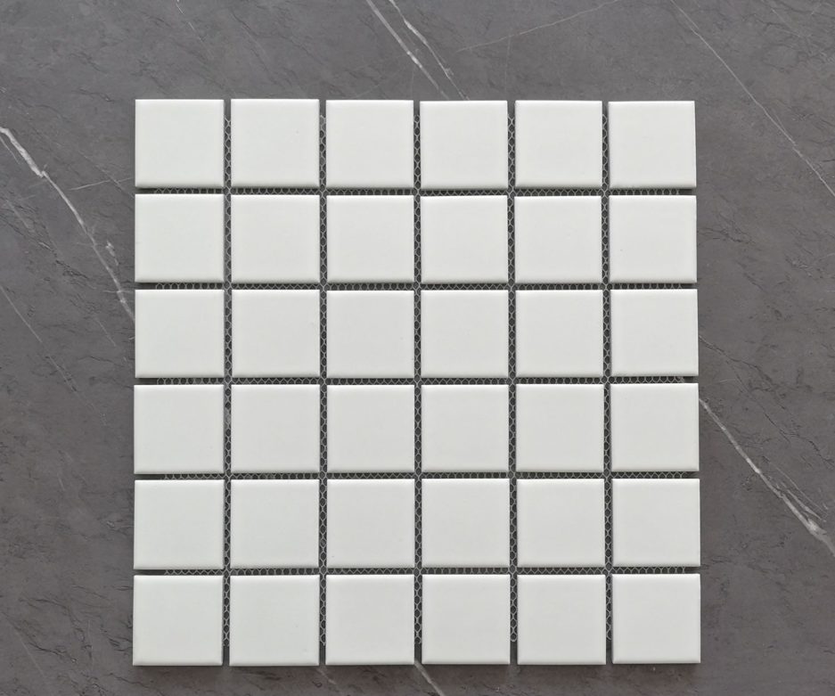 Пикси белая керамическая мозаика 48х48 мат