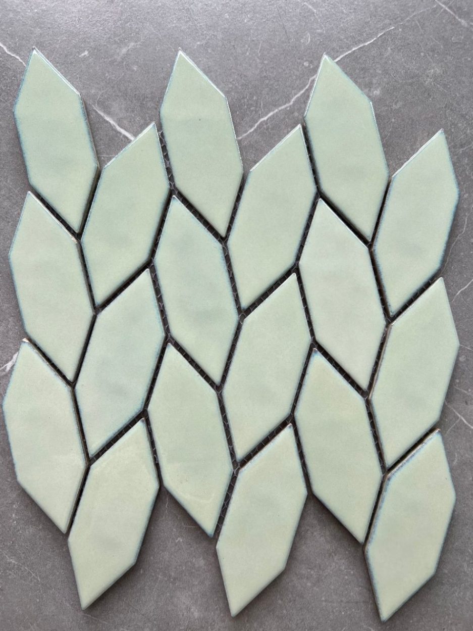 Листья мятная мозаика из керамики 1905