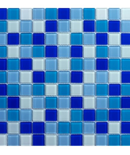 Синяя стеклянная мозаика для бассейна